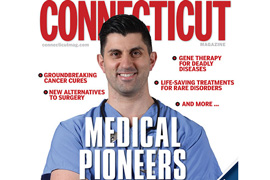 Connecticut magazine cover with Dr. Ibrahim